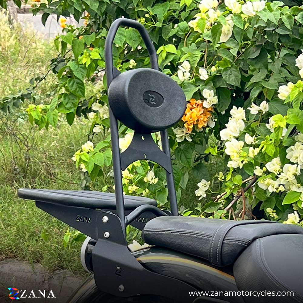 Royal Enfield Super Meteor 650 Zana Back Carrier with adjustable pillion back rest - Image 4